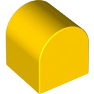 Duplo Gelb Backstein 2 x 2 x 2 mit Gebogenes Oberteil (3664)
