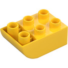 Duplo Yellow Brick 2 x 3 with Inverted Slope Curve (98252)