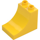 Duplo Geel Steen 2 x 3 x 2 met Gebogen Oprit (2301)