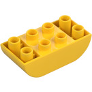 Duplo Yellow Brick 2 x 4 with Curved Bottom (98224)