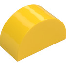 Duplo Giallo Mattoncino 2 x 4 x 2 con Parte superiore curva (31213)