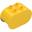 Duplo Yellow Brick 2 x 4 x 2 with Rounded Ends (6448)