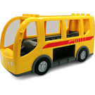 Duplo Yellow Bus with Red Stripes (64642)