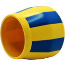 Duplo Yellow Cement Mixer Barrel with Blue Stripes (58629)