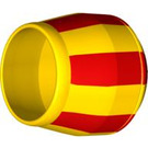 Duplo Yellow Cement Mixer Barrel with Red  Stripes (15562 / 90439)