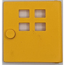 Duplo Gelb Tür 1 x 4 x 3 mit Vier Windows Schmal