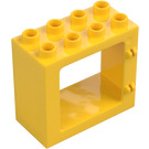 Duplo Yellow Door Frame 2 x 4 x 3 with Flat Rim (61649)