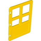 Duplo Gelb Tür mit unterschiedlich großen Scheiben (2205)