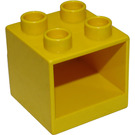 Duplo Yellow Drawer Cabinet 2 x 2 x 1.5 (4890)