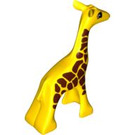 Duplo Gul Giraffe Calf med Firkantet Feet (81522)