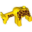 Duplo Żółty Giraffe z Moveable Głowa I brązowy Spots (74580)