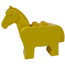 Duplo Giallo Cavallo con Movable Testa e Coda