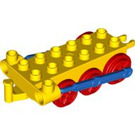 Duplo Amarillo Locomotive con Azul Rod (64665)