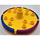 Duplo Yellow Merry Go Round with Blue and Purple