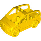 Duplo Yellow MPV Car with Dark Stone Gray Base (47437)