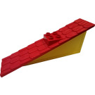 Duplo Yellow Roof Support 3 x 11 x 4 with Red Shingled Roof and Chimney