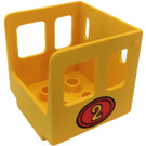 Duplo Yellow Steam Engine Cabin with "2" (Older, Larger) (4544)