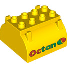 Duplo Gelb Tank oben 4 x 4 x 2 mit Octan Logo (12066 / 61320)