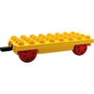 Duplo Gelb Zug Wagen 4 x 8 mit Moveable Haken (64666 / 76349)