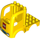 Duplo Jaune Truck cab 4 x 8 avec Lego logo (20792)