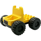 Duplo Yellow Truck with 4 x 4 Flatbed Plate and Jumbo Wheels (76193)