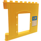 Duplo Yellow Wall 1 x 8 x 6,door,right with Message Board (51261)