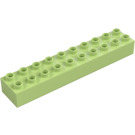 Duplo Yellowish Green Brick 2 x 10 (2291)