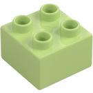 Duplo Żółtawa zieleń Cegła 2 x 2 (3437 / 89461)