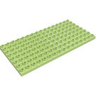 Duplo Yellowish Green Plate 8 x 16 (6490 / 61310)