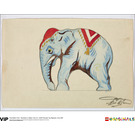 LEGO 1st Edition Elephant Water Colour Print, Circa 1937 (5005997)