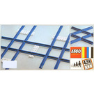 LEGO 2 Cross Rails, 8 Straight Tracks, 4 Base Plates Set 155