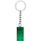 LEGO 2x4 Green Metallic Key Chain (854083)