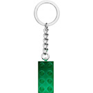 LEGO 2x4 Green Metallic Keyring (854083)