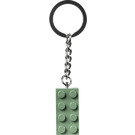 LEGO 2x4 Sand Green Key Chain (854159)