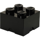 LEGO 4 stud Schwarz Storage Backstein (5005020)