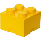 LEGO 4 stud Gelb Storage Backstein (5004893)
