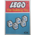 LEGO 50 lettered bricks (The Building Toy) Set 434