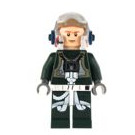 LEGO A-wing Pilot with Dark Green Jumpsuit (Frown / Scared) Minifigure