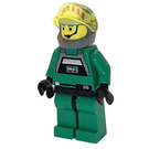 LEGO A-Vinge Pilot med Grön Jumpsuit och Transparent Gul Visir med Headset Minifigur