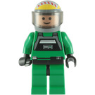 LEGO A-Ala Pilota con Verde Jumpsuit (Trasparente Marrone Nero Visore) Minifigure