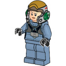 LEGO A-Vinge Pilot med Sand Blå Jumpsuit Minifigur