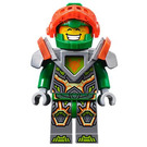 LEGO Aaron with Neon Reddish Orange Visor and Silver Armor Minifigure