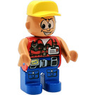 LEGO Action Wheeler with Blue Legs, Red Vest, Wrench Duplo Figure