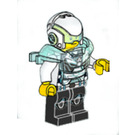 LEGO Agent Max Burns with White Shirt with Helmet and Armor Minifigure