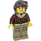 LEGO Airplane Pilot (Female) with Aviator Jacket and Hat Minifigure