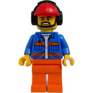LEGO Airport Flagger with Blue Jacket Minifigure