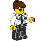 LEGO Airport Pilot with Reddish Brown Hair Minifigure