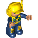 LEGO Airport Technician with Radio and Badge and Small Smile Duplo Figure