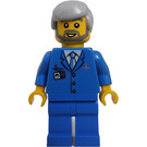 LEGO Airport Worker in Blauw Uniform minifiguur