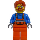 LEGO Airport Worker dans Orange Overalls Figurine
